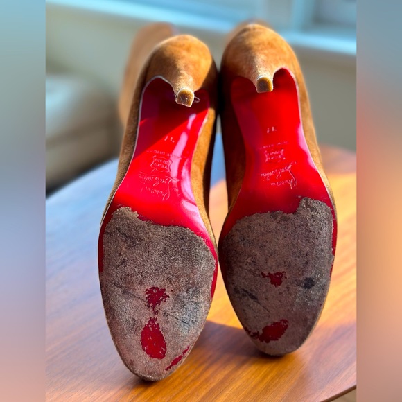 Christian Louboutin Caramel Suede Boots - Picture 8 of 11